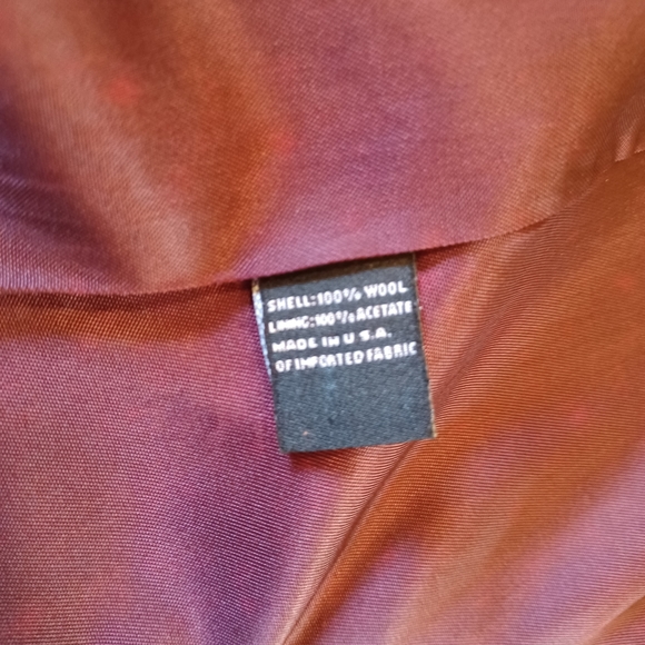 Jones New York women's full-length purple wool coat size 10 - Picture 5 of 9